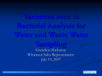 Variances seen in Bacterial Analysis for Water and Waste Water