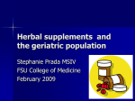 Herbal supplements and the geriatric population