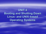 Booting and Shutting Down UNIX Flavored Operating Systems