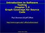 SWE 637: Graph Coverage for Source Code