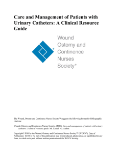 Care and Management of Patients with Urinary Catheters
