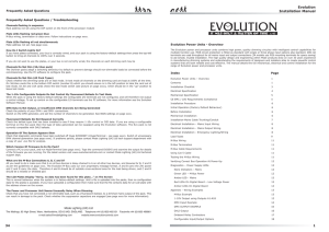 Evolution Installation Manual