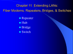 Chapter 11 Extending LANs: Fiber Modems, Repeaters