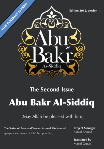 Abu Bakr Al-Siddiq - It Is Time to know Muhammad