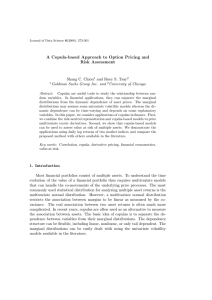 A Copula-based Approach to Option Pricing and Risk Assessment