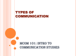 types of communication