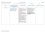 INTERNATIONAL COMMUNITY SCHOOLWEEKLY LESSON