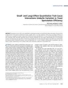 Small- and Large-Effect Quantitative Trait Locus