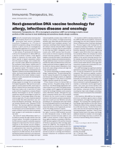 Next-generation DNA vaccine technology for allergy, infectious