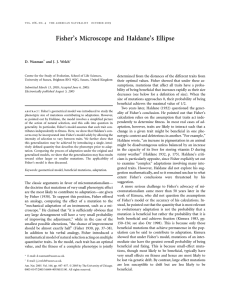 Fisher`s Microscope and Haldane`s Ellipse