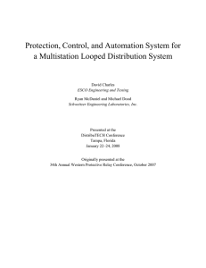 Protection, Control, and Automation System for a