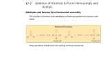 Addition of Alcohols to Form Hemiacetals and Acetals