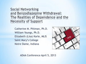 Social Networking and Benzodiazepine Withdrawal