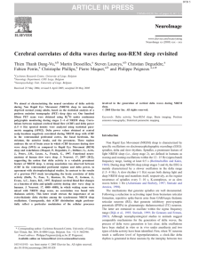 Cerebral correlates of delta waves during non