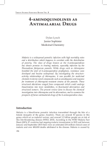 4-aminoquinolines as Antimalarial Drugs