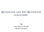 Quinoline and Iso Quinoline alkaloids