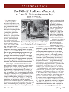 The 1918-1919 Influenza Pandemic as covered in The Journal of