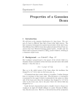 Properties of a Gaussian Beam