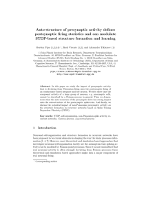 Auto-structure of presynaptic activity defines postsynaptic firing