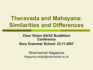 Theravada and Mahayana - The Ecclesbourne School Online