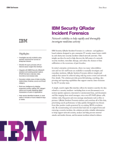 IBM Security QRadar Incident Forensics