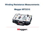 Winding Resistance Measurements Megger MTO210