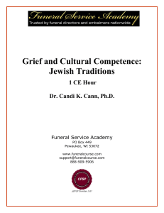 Grief and Cultural Competence: Jewish Traditions