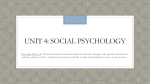 Unit 4: Social Psychology - Ms. Anderson
