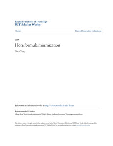Horn formula minimization - RIT Scholar Works