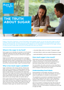 THe TrUTH aboUT sUgar