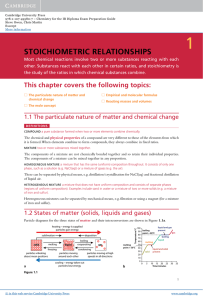 stoichiometric relationships - Assets
