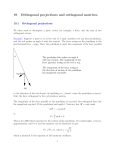 19 Orthogonal projections and orthogonal matrices