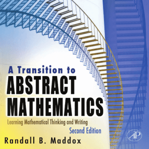 A Transition to Abstract Mathematics Mathematical