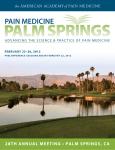 2012 Annual Meeting Brochure - American Academy of Pain Medicine