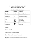 3rd Quarter Test Study Guide 2017 DC, DS, Coda and Fine Be able