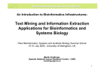 Text Mining and Information Extraction Applications for