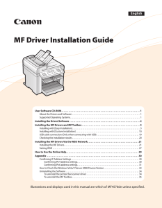 MF Driver Installation Guide