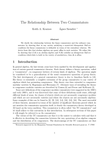 The Relationship Between Two Commutators