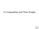 3-1 Inequalities and Their Graphs