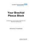 Your Brachial Plexus Block - Lancashire Teaching Hospitals