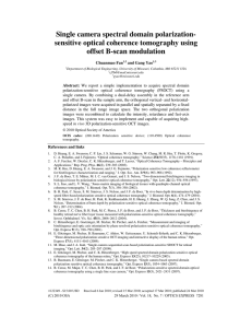 Single camera spectral domain polarization