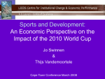 Sports and Development: An Economic Perspective on the Impact of