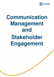 Communication Management and Stakeholder Engagement