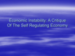 Economic Instability: A Critique Of The Self Regulating Economy