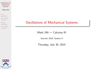 Oscillations of Mechanical Systems