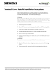 Terminal Cover Retrofit Installation Instructions
