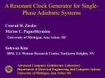 A Single Phase Adiabatic Clock Generator