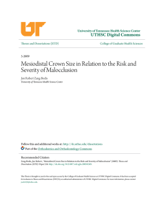 Mesiodistal Crown Size in Relation to the Risk and Severity of