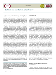 Sedation and anesthesia in GI endoscopy
