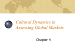 CULTURAL DYNAMICS IN ASSESSING GLOBAL MARKETS